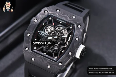 Richard Mille RM035 02 KVF Skeleton Dial White on Black Rubber MIYOTA8215 High Resolution View