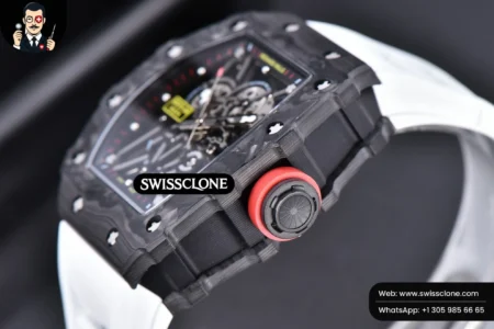 Richard Mille RM035 02 KVF Skeleton Dial Red on White Rubber MIYOTA8215 High Resolution View