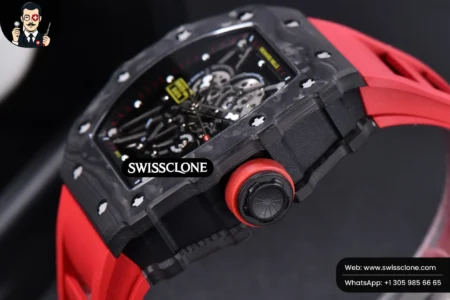Richard Mille RM035 02 KVF Skeleton Dial Red on Red Rubber MIYOTA8215 High Resolution View