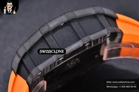 Richard Mille RM035 02 KVF Skeleton Dial Orange on Orange Rubber MIYOTA8215 High Resolution View
