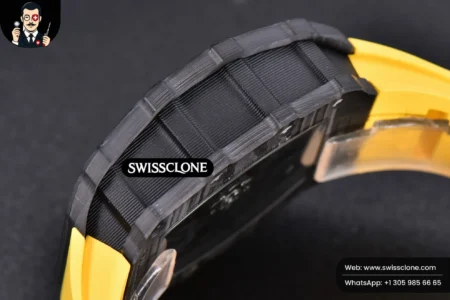 Richard Mille RM035 02 KVF Skeleton Dial Red on Yellow Rubber MIYOTA8215 High Resolution View