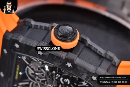 Richard Mille RM035 02 KVF Skeleton Dial Orange on Orange Rubber MIYOTA8215 High Resolution View