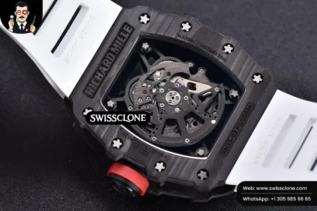 Richard Mille RM035 02 KVF Skeleton Dial Red on White Rubber MIYOTA8215 High Resolution View