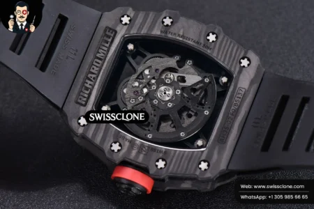 Richard Mille RM035 02 KVF Skeleton Dial Red on Black Rubber MIYOTA8215 High Resolution View