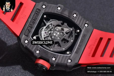 Richard Mille RM035 02 KVF Skeleton Dial Red on Red Rubber MIYOTA8215 High Resolution View