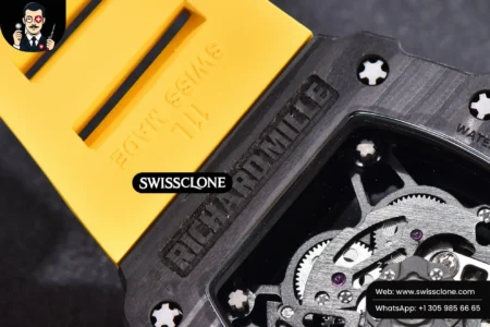 Richard Mille RM035 02 KVF Skeleton Dial Red on Yellow Rubber MIYOTA8215 High Resolution View