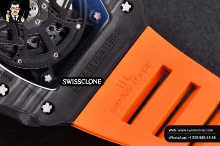 Richard Mille RM035 02 KVF Skeleton Dial Orange on Orange Rubber MIYOTA8215 High Resolution View