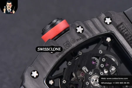 Richard Mille RM035 02 KVF Skeleton Dial Red on Black Rubber MIYOTA8215 High Resolution View