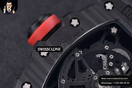 Richard Mille RM035 02 KVF Skeleton Dial Red on Blue Rubber MIYOTA8215 High Resolution View