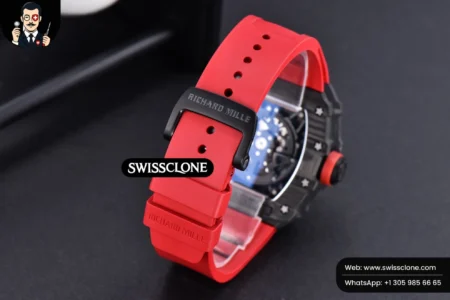 Richard Mille RM035 02 KVF Skeleton Dial Red on Red Rubber MIYOTA8215 High Resolution View
