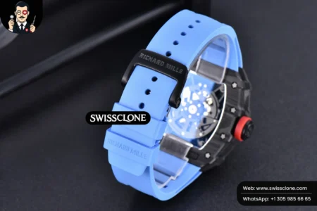 Richard Mille RM035 02 KVF Skeleton Dial Red on Blue Rubber MIYOTA8215 High Resolution View