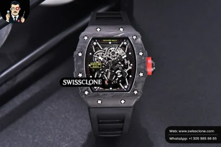 Richard Mille RM035 02 KVF Skeleton Dial Red on Black Rubber MIYOTA8215 High Resolution View