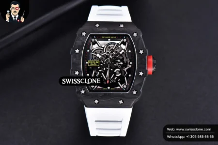 Richard Mille RM035 02 KVF Skeleton Dial Red on White Rubber MIYOTA8215 High Resolution View