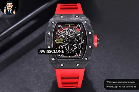 Richard Mille RM035 02 KVF Skeleton Dial Red on Red Rubber MIYOTA8215 High Resolution View