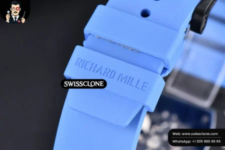 Richard Mille RM035 02 KVF Skeleton Dial Red on Blue Rubber MIYOTA8215 High Resolution View