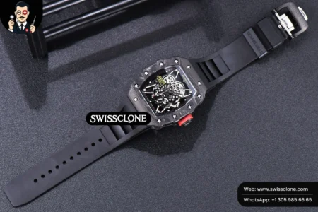 Richard Mille RM035 02 KVF Skeleton Dial Red on Black Rubber MIYOTA8215 High Resolution View