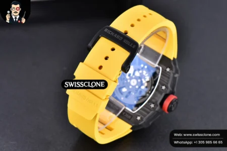 Richard Mille RM035 02 KVF Skeleton Dial Red on Yellow Rubber MIYOTA8215 High Resolution View