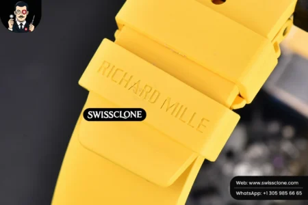 Richard Mille RM035 02 KVF Skeleton Dial Red on Yellow Rubber MIYOTA8215 High Resolution View
