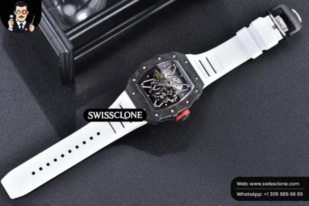 Richard Mille RM035 02 KVF Skeleton Dial Red on White Rubber MIYOTA8215 High Resolution View