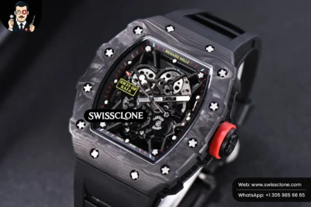 Richard Mille RM035 02 KVF Skeleton Dial Red on Black Rubber MIYOTA8215 High Resolution View