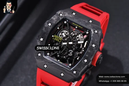 Richard Mille RM035 02 KVF Skeleton Dial Red on Red Rubber MIYOTA8215 High Resolution View