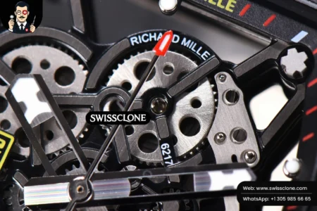 Richard Mille RM035 02 KVF Skeleton Dial Red on Black Rubber MIYOTA8215 High Resolution View