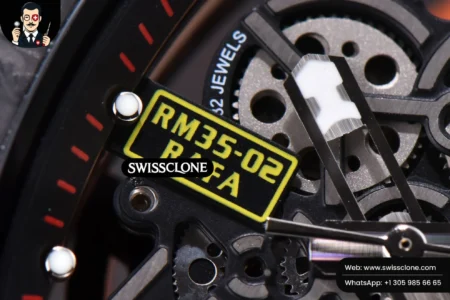 Richard Mille RM035 02 KVF Skeleton Dial Orange on Orange Rubber MIYOTA8215 High Resolution View