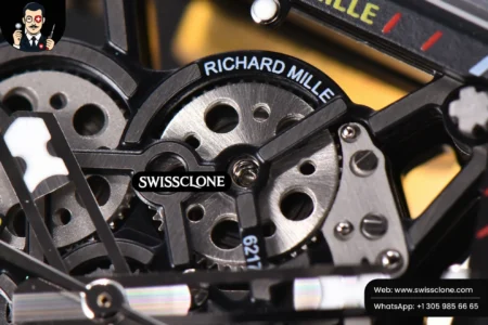 Richard Mille RM035 02 KVF Skeleton Dial Red on Yellow Rubber MIYOTA8215 High Resolution View