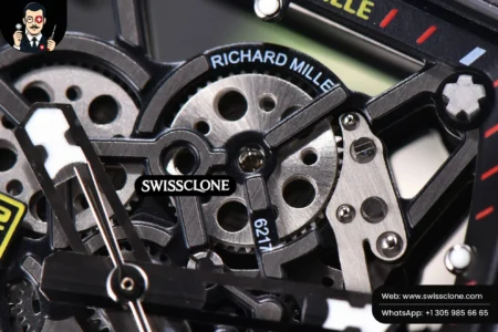Richard Mille RM035 02 KVF Skeleton Dial Red on Green Camouflage Rubber MIYOTA8215 High Resolution View