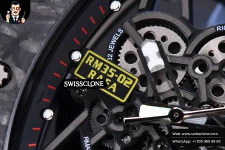 Richard Mille RM035 02 KVF Skeleton Dial Red on Blue Rubber MIYOTA8215 High Resolution View
