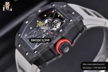Richard Mille RM035 02 KVF Skeleton Dial Red on Gray Rubber MIYOTA8215 High Resolution View