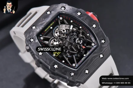 Richard Mille RM035 02 KVF Skeleton Dial Red on Gray Rubber MIYOTA8215 High Resolution View