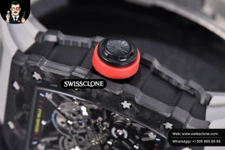 Richard Mille RM035 02 KVF Skeleton Dial Red on Gray Rubber MIYOTA8215 High Resolution View
