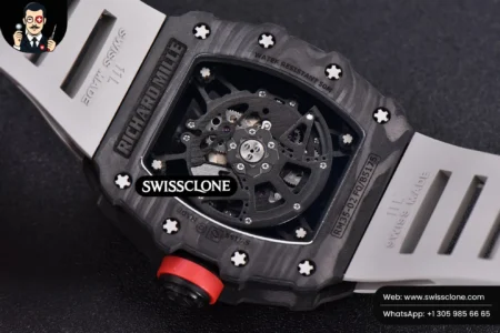 Richard Mille RM035 02 KVF Skeleton Dial Red on Gray Rubber MIYOTA8215 High Resolution View
