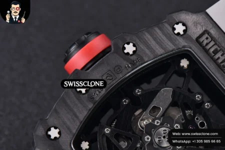 Richard Mille RM035 02 KVF Skeleton Dial Red on Gray Rubber MIYOTA8215 High Resolution View