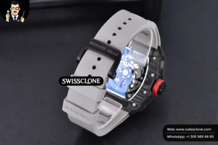 Richard Mille RM035 02 KVF Skeleton Dial Red on Gray Rubber MIYOTA8215 High Resolution View