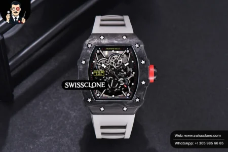 Richard Mille RM035 02 KVF Skeleton Dial Red on Gray Rubber MIYOTA8215 High Resolution View