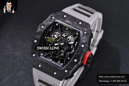 Richard Mille RM035 02 KVF Skeleton Dial Red on Gray Rubber MIYOTA8215 High Resolution View