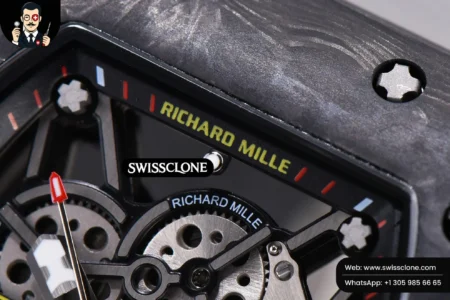 Richard Mille RM035 02 KVF Skeleton Dial Red on Gray Rubber MIYOTA8215 High Resolution View