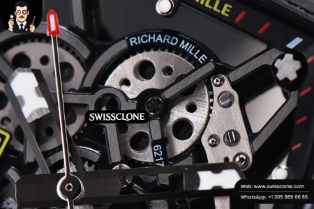 Richard Mille RM035 02 KVF Skeleton Dial Red on Gray Rubber MIYOTA8215 High Resolution View