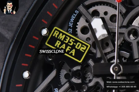 Richard Mille RM035 02 KVF Skeleton Dial Red on Gray Rubber MIYOTA8215 High Resolution View