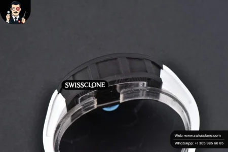 Richard Mille RM055 Real NTPT 42.7mm BBRF Blue Skeleton Dial White Rubber RMUL2 High Resolution View