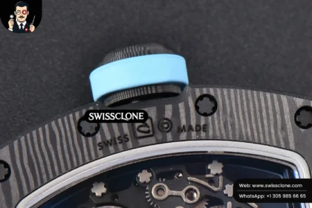 Richard Mille RM055 Real NTPT 42.7mm BBRF Blue Skeleton Dial White Rubber RMUL2 High Resolution View