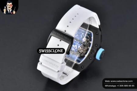 Richard Mille RM055 Real NTPT 42.7mm BBRF Blue Skeleton Dial White Rubber RMUL2 High Resolution View
