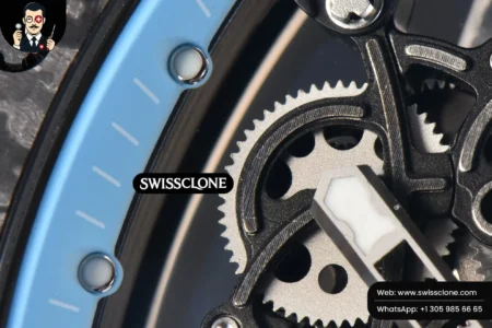 Richard Mille RM055 Real NTPT 42.7mm BBRF Blue Skeleton Dial White Rubber RMUL2 High Resolution View