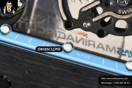 Richard Mille RM055 Real NTPT 42.7mm BBRF Blue Skeleton Dial White Rubber RMUL2 High Resolution View