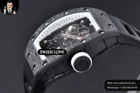 Richard Mille RM055 Real NTPT 42mm RMF White Skeleton Dial Black Rubber RMUL2 High Resolution View