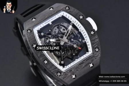 Richard Mille RM055 Real NTPT 42mm RMF White Skeleton Dial Black Rubber RMUL2 High Resolution View
