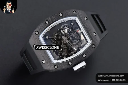 Richard Mille RM055 Real NTPT 42mm RMF White Skeleton Dial Black Rubber RMUL2 High Resolution View