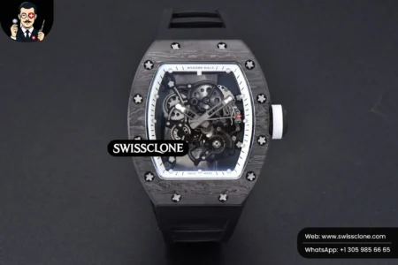 Richard Mille RM055 Real NTPT 42mm RMF White Skeleton Dial Black Rubber RMUL2 High Resolution View